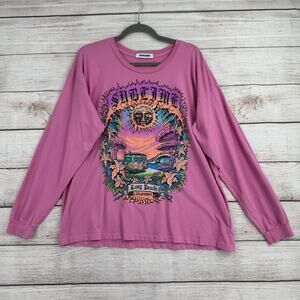 DayDreamer Sublime Long Beach Long Sleeve T-Shirt Womens Medium Pink Made in USA
